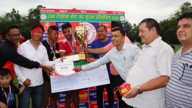 तिलोत्तमा मेयर कप फुटबलको उपाधी  डिएमसीको पोल्टामा