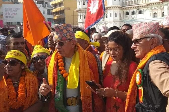 राप्रपा संयुक्तको रथ यात्रा नवलपुरमा