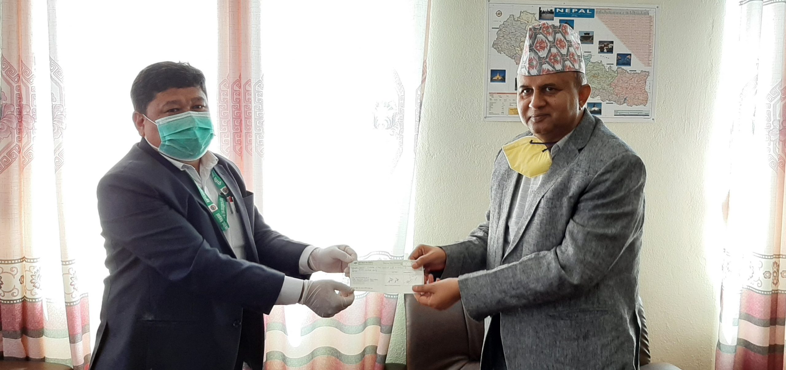 कोरोना राहत कोषका लागि कृषि विकास बैंकद्वारा पाँच लाख सहयोग