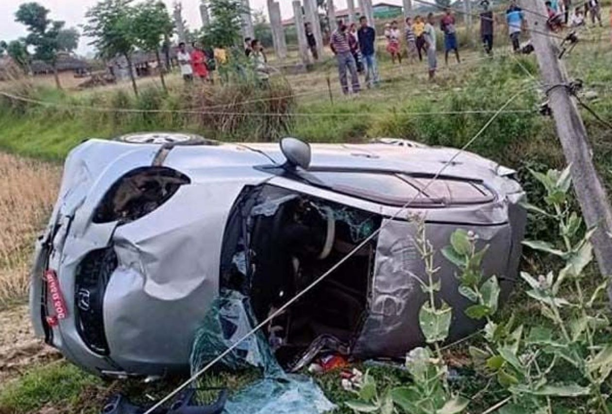 कार दुर्घटना हुंदा एकको मृत्यु, दुई घाईते