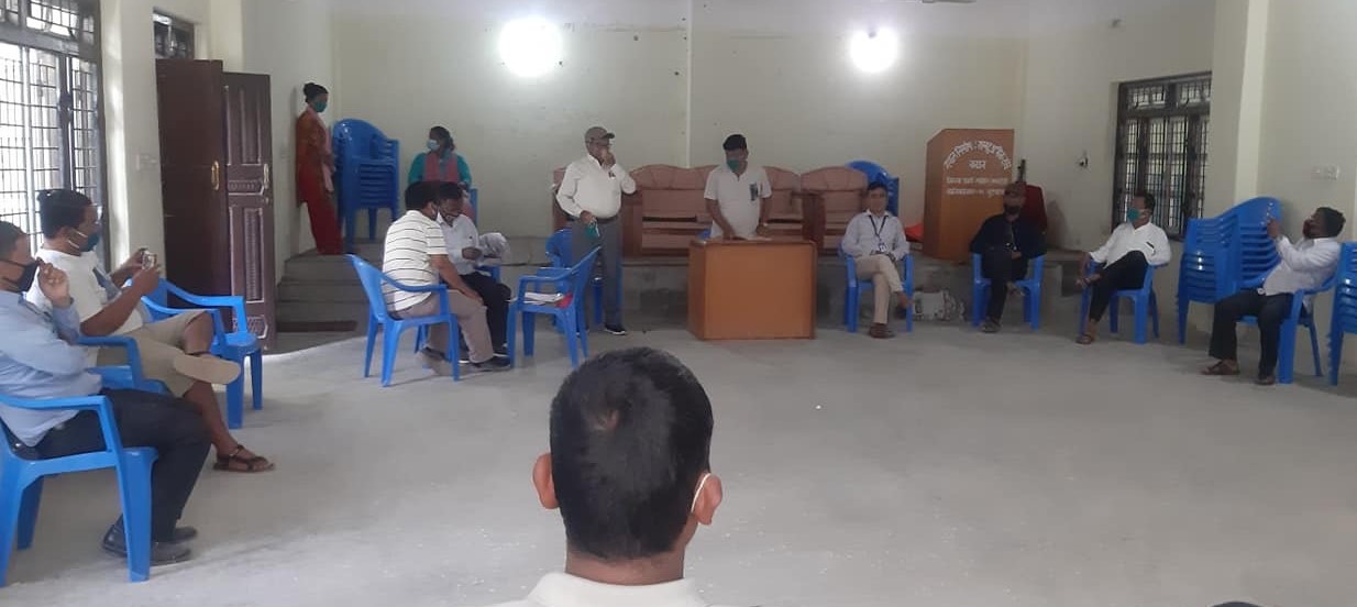 नेपाल निर्माण तथा सम्बद्ध श्रमिक संघद्वारा खाद्यान्न वितरण