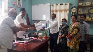 मजदुर र ब्यवसायीका समस्या समाधान गर्न ट्रेड युनियन काँग्रेस तिलोत्तमा नगर समितिको माग