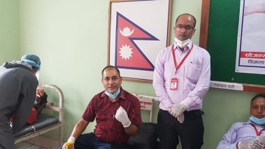 नियमित रक्तदाता संघले गरेको रक्तदान कार्यक्रममा १०१ जनाद्धारा रक्तदान