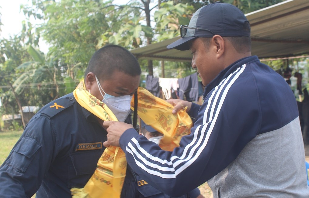 प्रहरी निरीक्षकलाई स्वागत, अवैध कृयाकलाप नियन्त्रणमा जोड