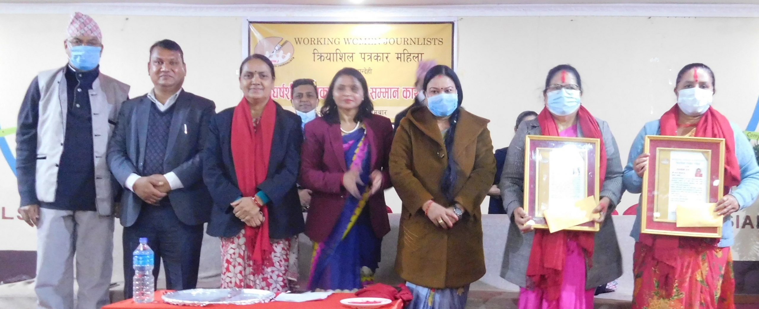 संघर्षशिल महिला पत्रकारबाट माया गौतम र दुर्गा पौडेल सम्मानित