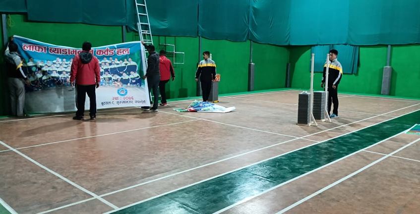 तेस्रो लाफा राष्ट्रिय खुल्ला ब्याडमिन्टनको तयारी पुरा