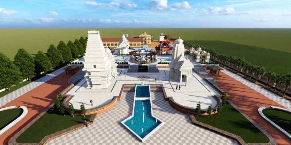 रुपन्देहीको मोक्षधाममा पवित्र धामका कलात्मक मन्दिर निर्माण हुंदै