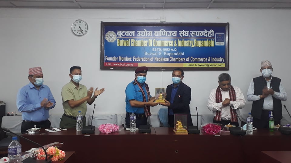 ईलाका प्रहरी कार्यालय बुटवलका प्रमुख कुवँरलाई उवासंघमा स्वागत