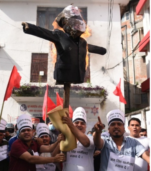 भारतीय प्रधानमन्त्री मोदीको पुतला दहन गरेकोमा गृह मन्त्रालयको आपत्ति