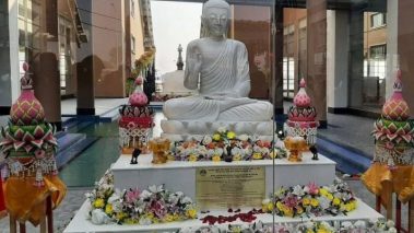 गौतम बुद्ध अन्तर्राष्ट्रिय विमानस्थलको प्रवेशद्वारामा ‘महाकरुणा बुद्धमूर्ति’ राखियो