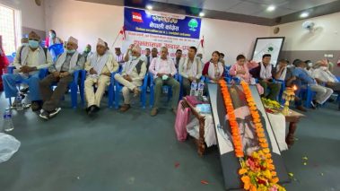 नेपाली काँग्रेस तिलोत्तमा ३ रुपन्देहीद्वारा जेष्ठ नागरिकलाई सम्मान