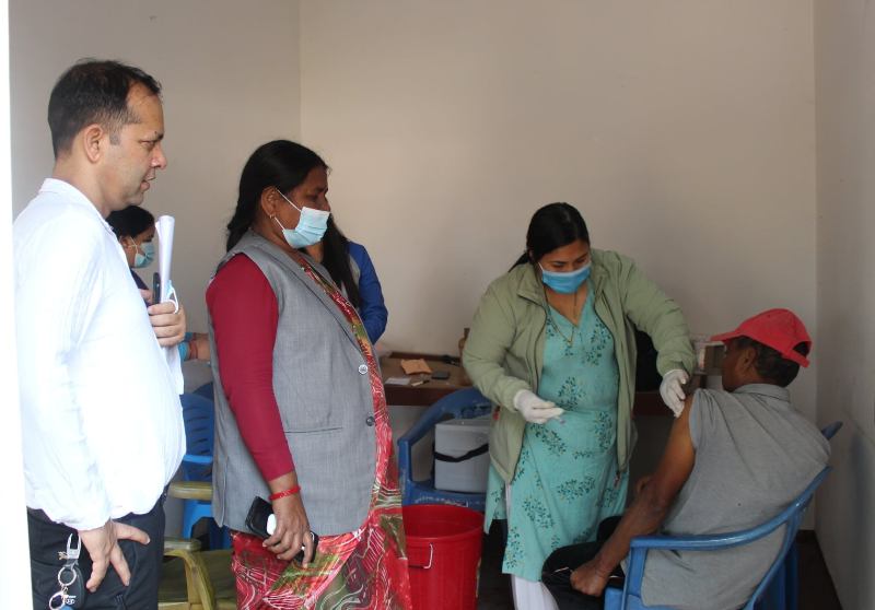 तिलोत्तमामा १८ वर्षमाथिका सबैलाई कोरोना विरुद्धको खोप