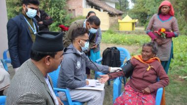 तिलोत्तमाका ज्येष्ठ नागरिकको घरमै स्वास्थ्य परीक्षण