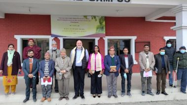 लुम्बिनी बौद्ध विश्वविद्यालयमा अमेरिकी प्राध्यापकलाई स्वागत