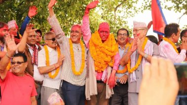 बुटवलमा मेयर सहित बहुमत वडा जितेको खुशियालीमा कांग्रेसको विजय र्याली