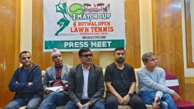 बुटवलमा राष्ट्रिय लन टेनिस प्रतियोगिता हुँदै