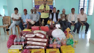 भलाई कोष स्थापना दिवसमा मानव सेवा आश्रमलाई खाद्यान्न सहयोग