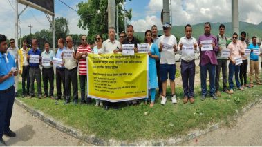 मुद्दा फिर्ता लिने विधेयकविरुद्ध शान्ति समाजको प्रदर्शन