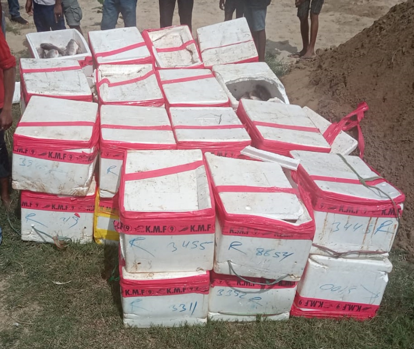 रुपन्देही प्रहरीद्वारा ठुलो मात्रामा अवैध माछा नियन्त्रण