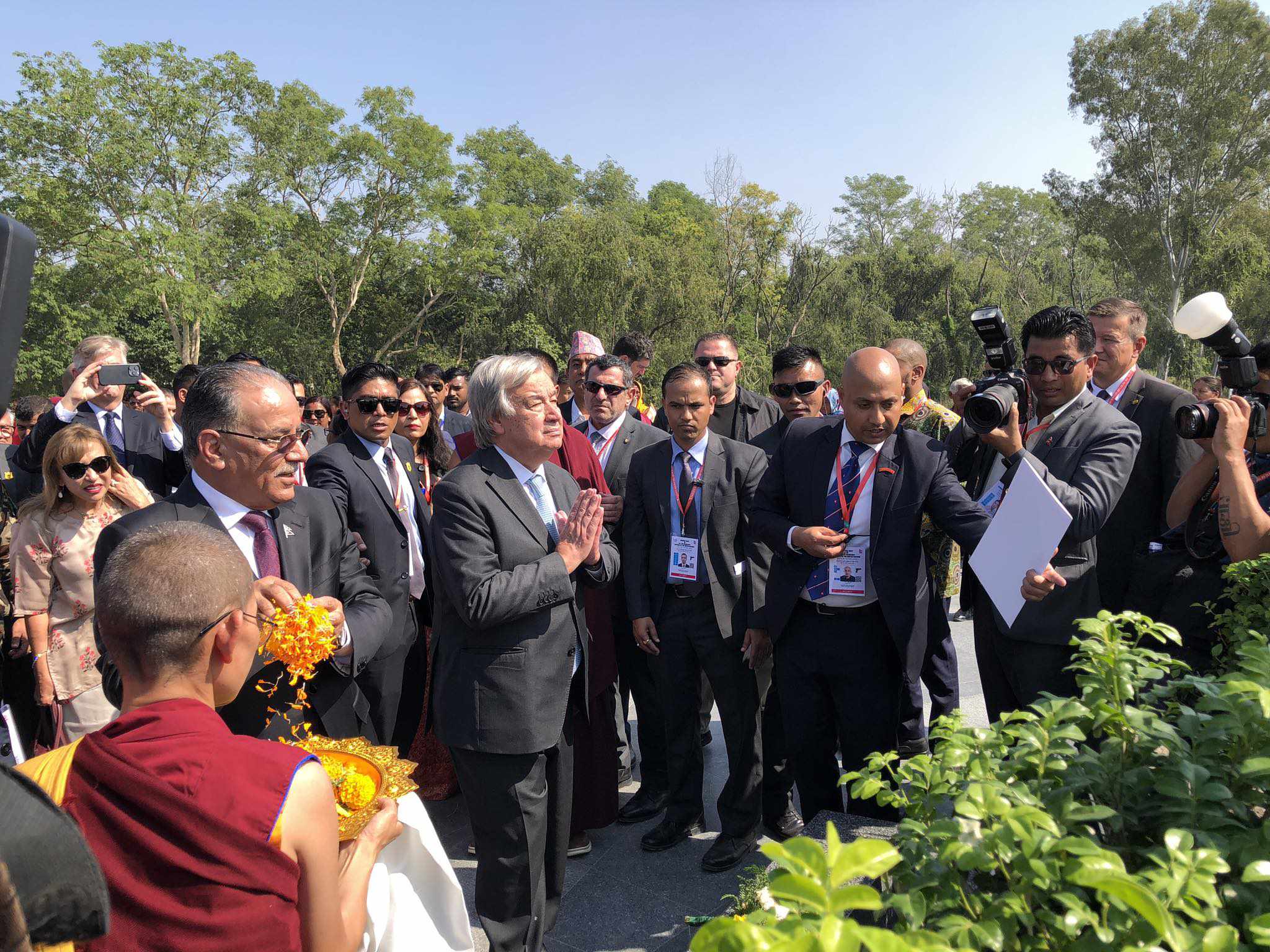 संयुक्त राष्ट्रसंघका महासचिव  गुटेरेस  बुद्ध जन्मस्थल लुम्बिनीमा