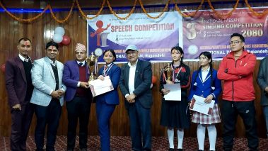 नेशनल प्याब्सन जिल्ला स्तरीय वक्तृत्वकलातर्फ देवदह र गायनतर्फ स्कलर्स होम बिजयी