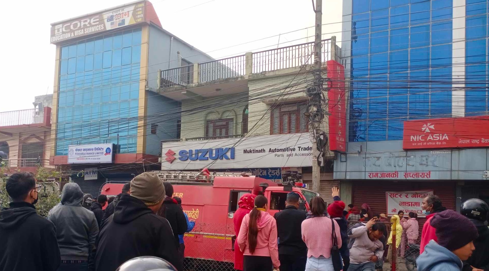 बुटवलको सुजुकी मोटरपार्ट्स गोदाममा आगलागी