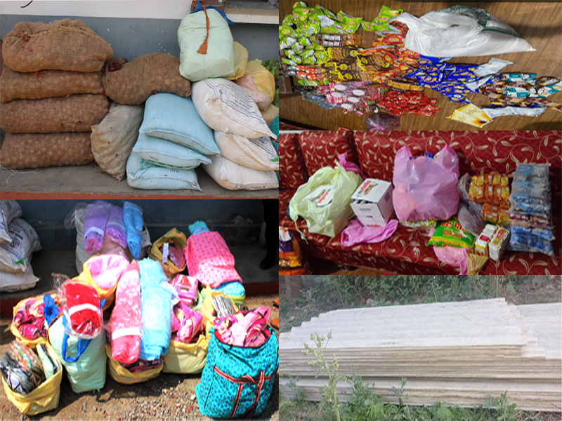 ४ लाख बढिको अवैध सामान रुपन्देही प्रहरीको नियन्त्रणमा