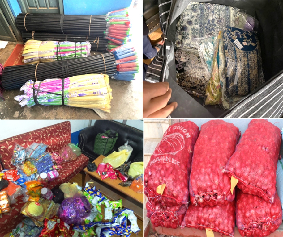 ३ लाख बढिको अवैध सामान रुपन्देही प्रहरीको नियन्त्रणमा