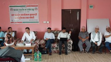 शँकरनगर सामुदायिक वनमा वन सम्वद्र्धन सम्वन्धी अन्तरक्रिया