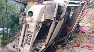 पाल्पामा भएको जिप दुर्घटनामा परी २ जनाको मृत्यु, १३ जना घाइते