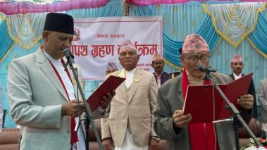 लुम्बिनी प्रदेशमा नवनियुक्त मुख्यमन्त्री चेतनारायण आचार्यसहित ८ बिनाविभागीय मन्त्रीहरुले लिए शपथ