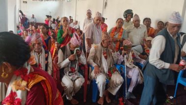 मोतिपुरस्थित श्री मुक्तेश्वर शिवालयमा मन्दिरमा कथा वाचन र बृद्धबृद्धा सम्मान