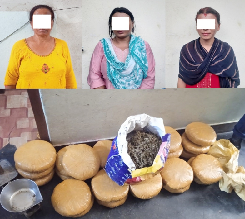 २९ किलोग्राम गाँजा सहित सहित ३ जना महिला पक्राउ