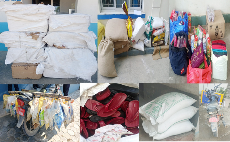 भन्सार छलीका करिव २० लाख बराबरको अबैध सामान प्रहरीको नियन्त्रणमा