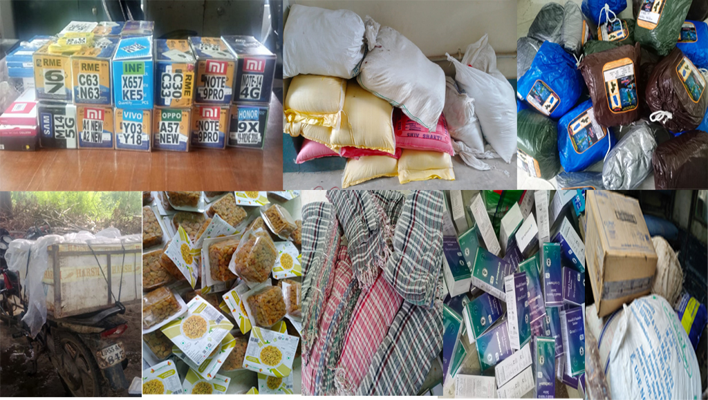 भन्सार तथा राजश्व छली चोरी पैठारी गरेको अबैध सामान प्रहरी नियन्त्रणमा