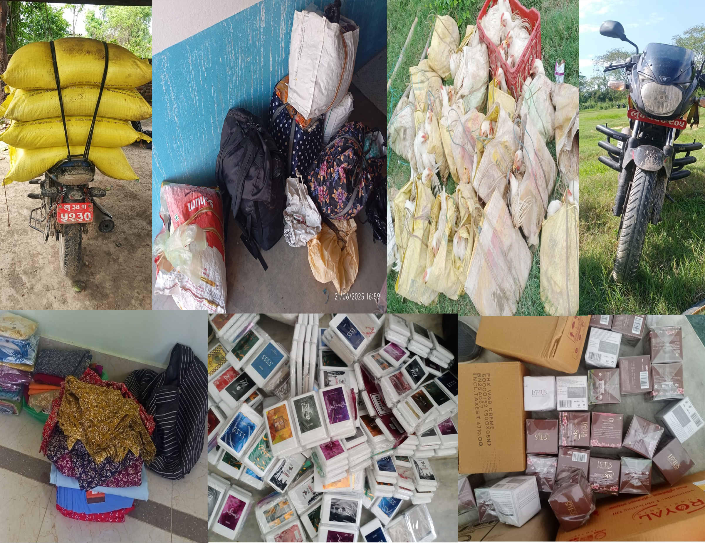 चोरी पैठारी गरेको ८ लाख बढिको अबैध सामान रुपन्देही प्रहरीको नियन्त्रणमा