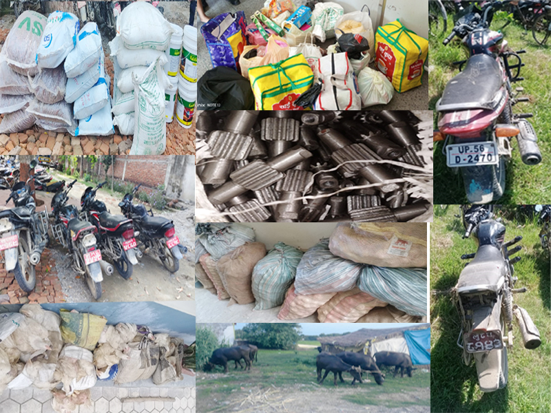 करिव ३६ लाख बराबरको अबैध सामान प्रहरीको नियन्त्रणमा