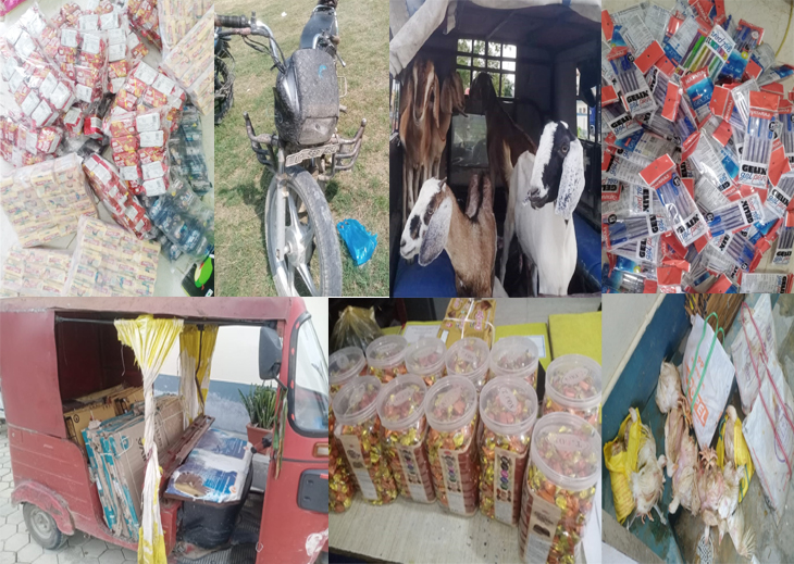 करिव ७ लाख मूल्य बराबरको अबैध सामान रुपन्देही प्रहरीको नियन्त्रणमा