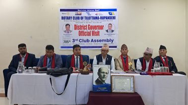 रोटरी क्लव अफ तिलोत्तमा रुपन्देहीमा औषतभन्दा माथि छ : डिजि कोईराला